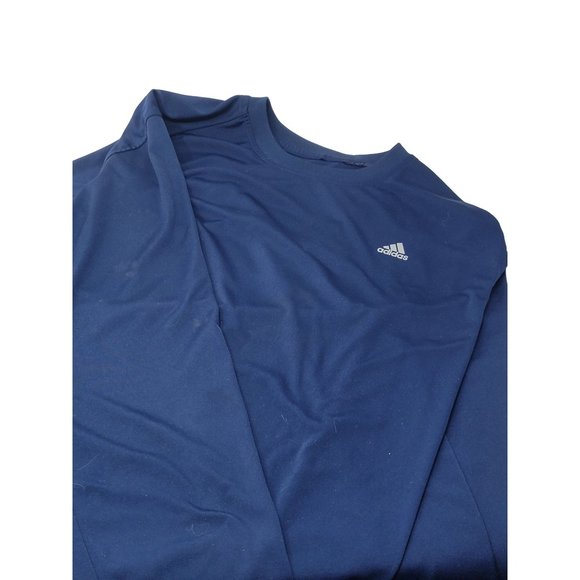 Adidas Moisture Wicking LS Performance Compression Shirt Navy Blue Size Large - Picture 3 of 5